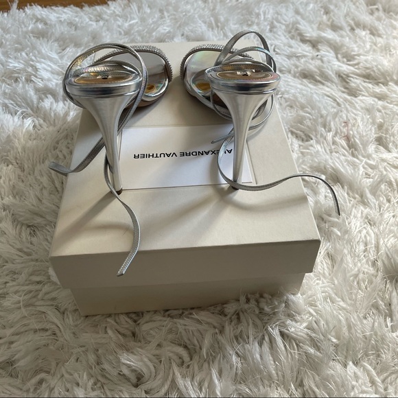 BNWT SIZE 11 Alexandre Vauthier Glitter Sandals - Picture 2 of 6